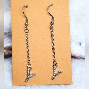 ‼️B2G1 Y Initial Earrings, New